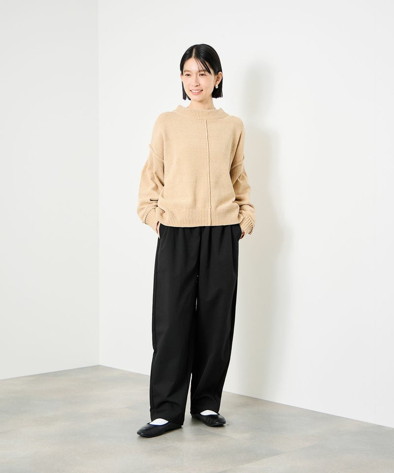 Idnes  ギャバドロストテーパードパンツ レディース商品画像-19