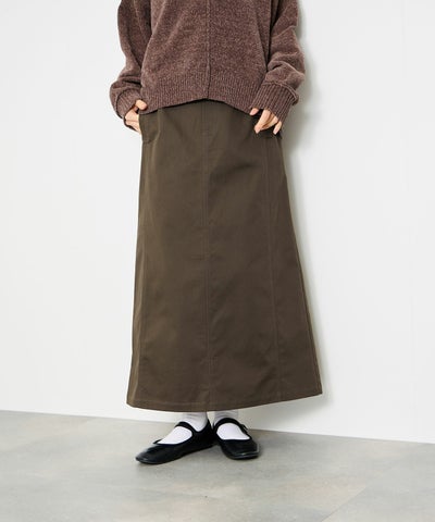 Idnes ライトワークAラインロングスカート レディース