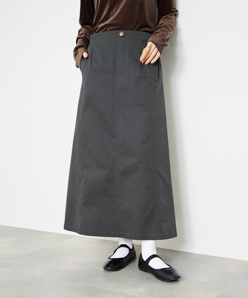 Idnes  ライトワークAラインロングスカート レディース商品画像-2