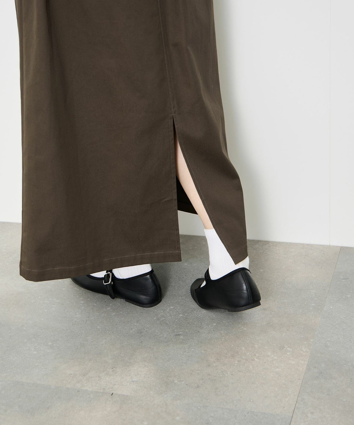 Idnes ライトワークAラインロングスカート レディース