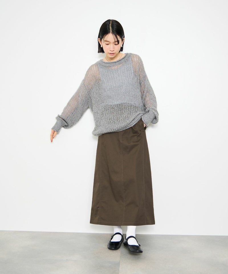 Idnes ライトワークAラインロングスカート レディース商品画像-8