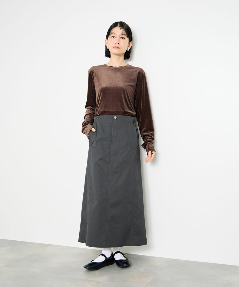 Idnes ライトワークAラインロングスカート レディース商品画像-15