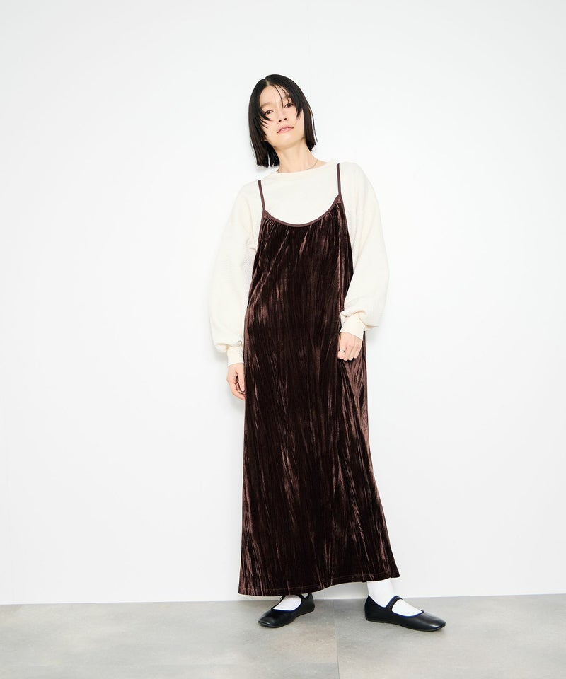 Idnes  ベロアキャミワンピース レディース商品画像-7