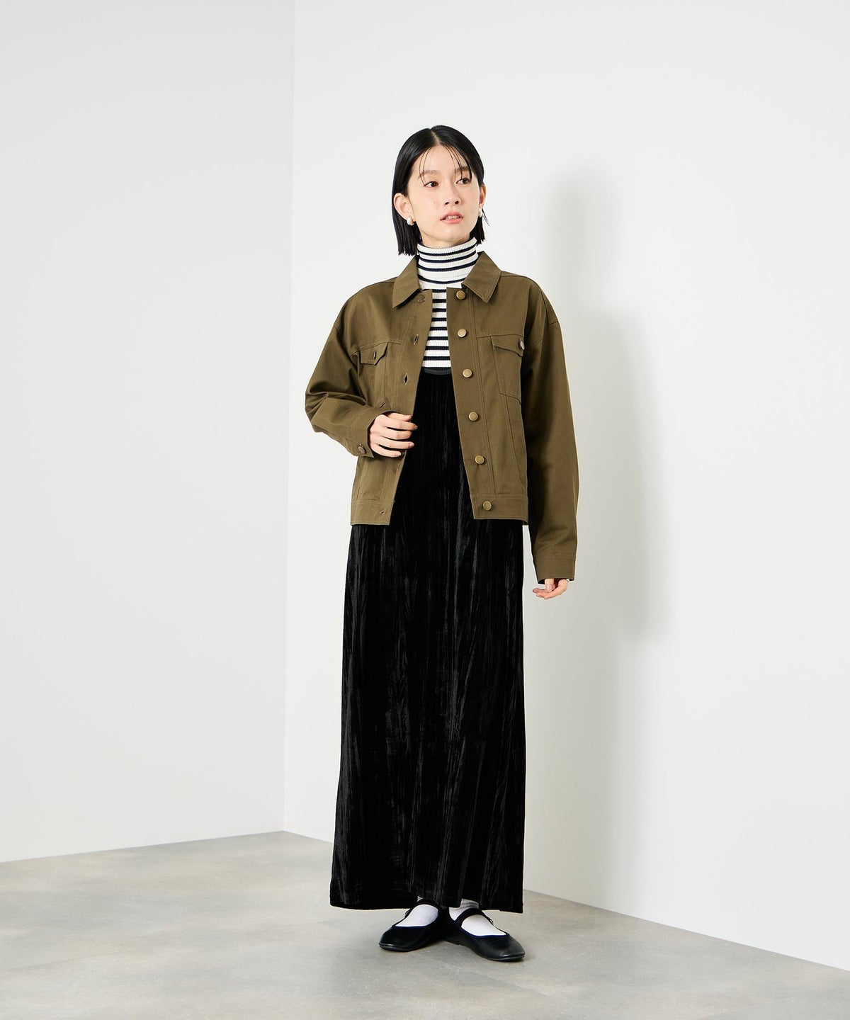 Idnes ベロアキャミワンピース レディース