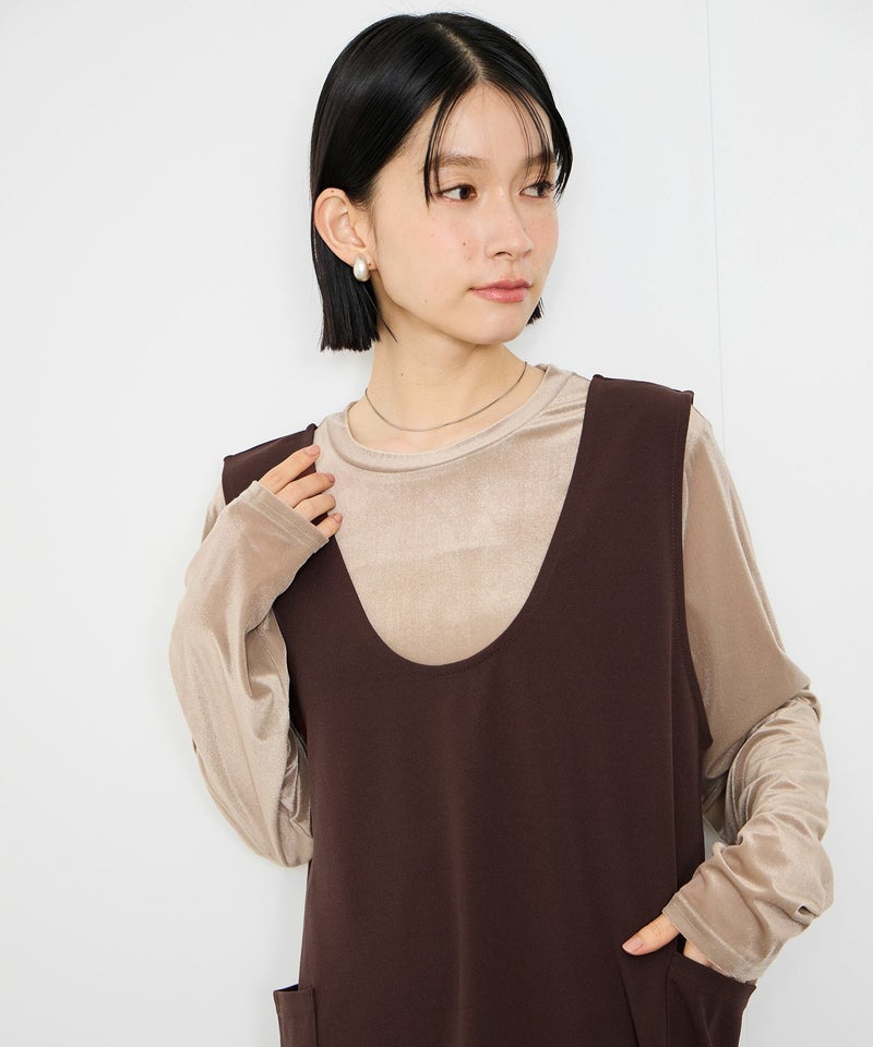 Idnes 2WAYカットジョーゼットジャンパースカート レディース商品画像-4