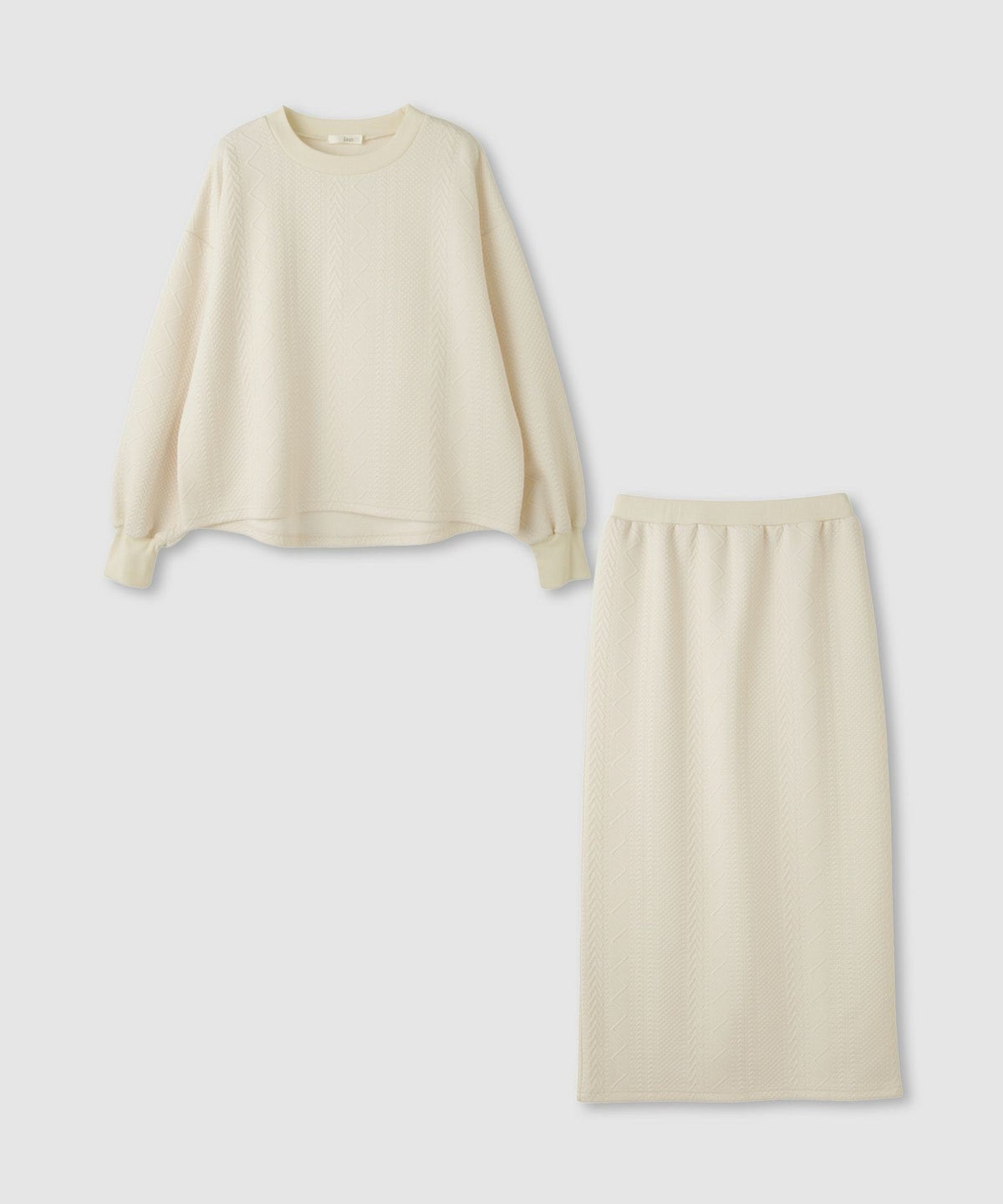 Idnes ジャガード柄セットアップ レディース