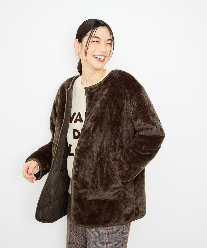 Idnes リバーシブルキルトジャケット レディース商品画像-8