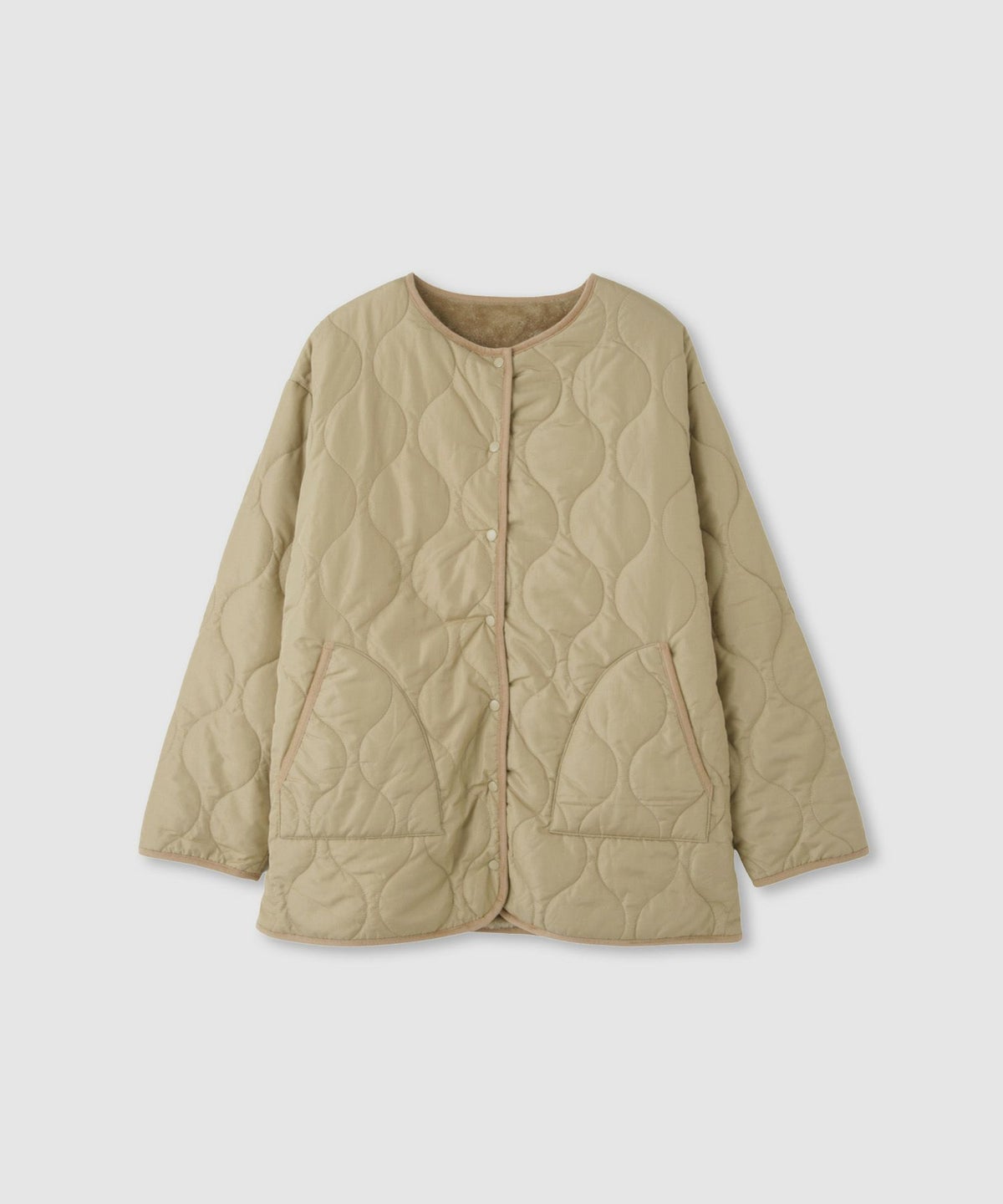 Idnes リバーシブルキルトジャケット レディース