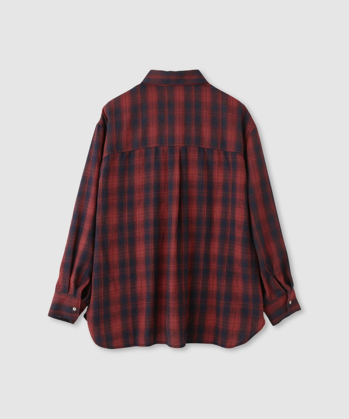 Idnes チェックネルレギュラーカラーシャツ レディース