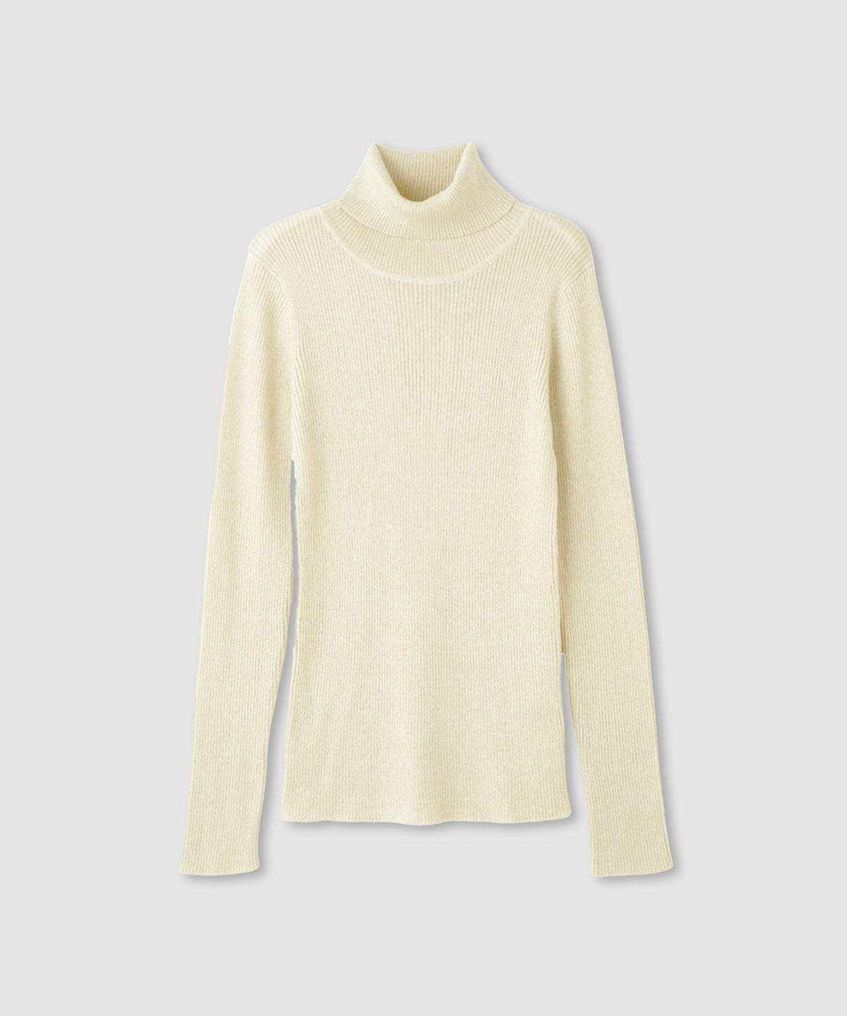 Idnes ラメリブニット タートルネック レディース