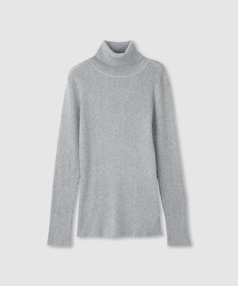 [期間限定knit]Idnes  ラメリブニット タートルネック レディース商品画像-18