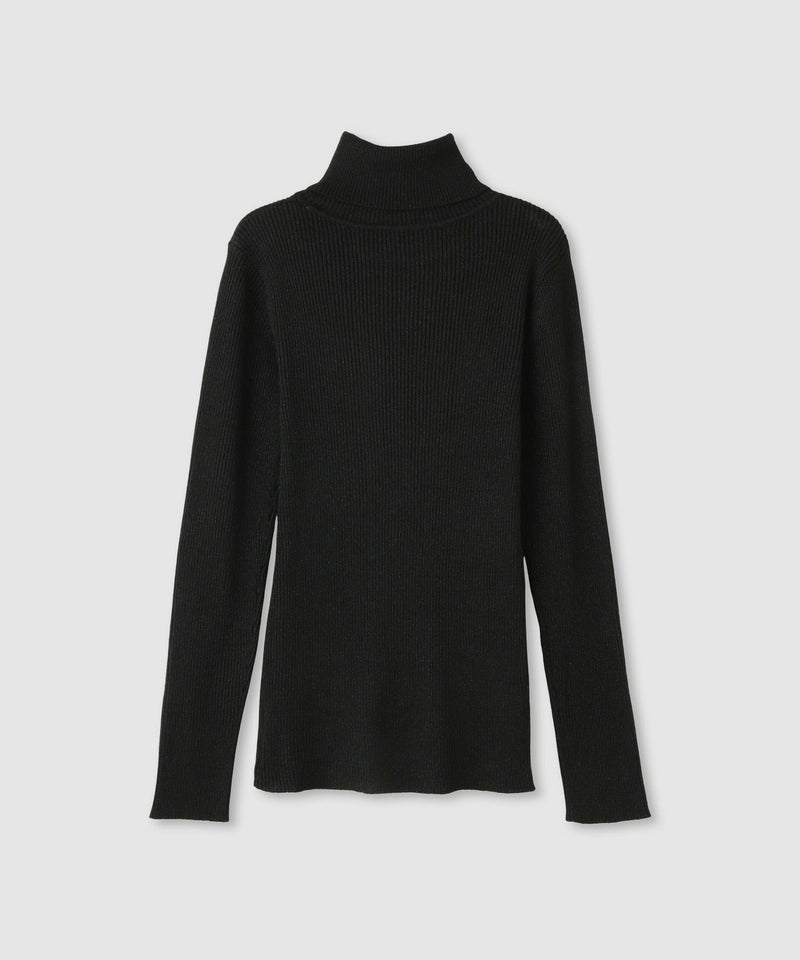 [期間限定knit]Idnes  ラメリブニット タートルネック レディース商品画像-19