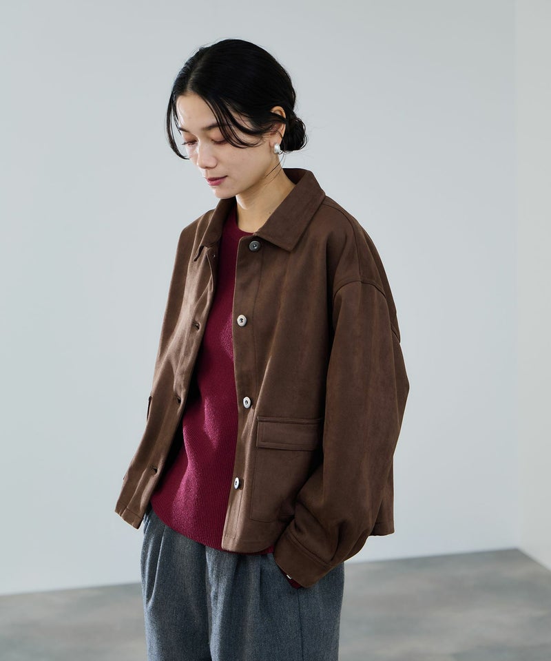 milli de l'air  スエードライクボクシーブルゾン レディース商品画像-1