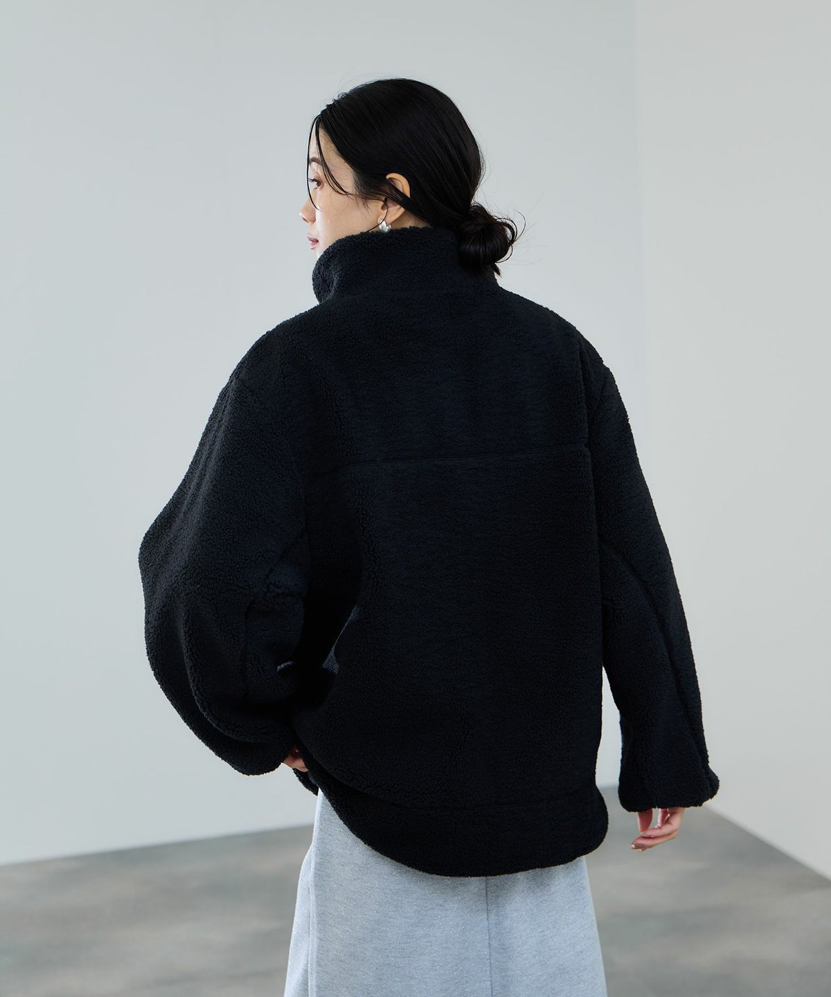 milli de l'air テディボアコクーンブルゾン レディース