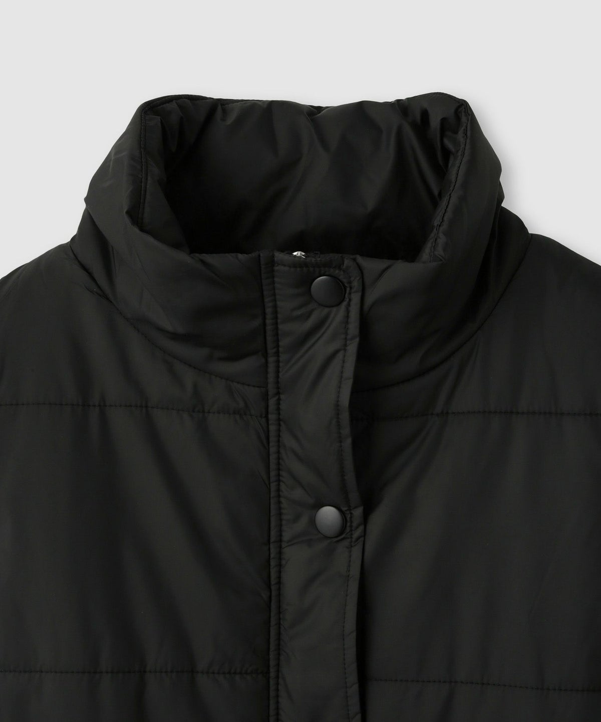 milli de l'air 中綿ベルテッドハイネックベスト レディース