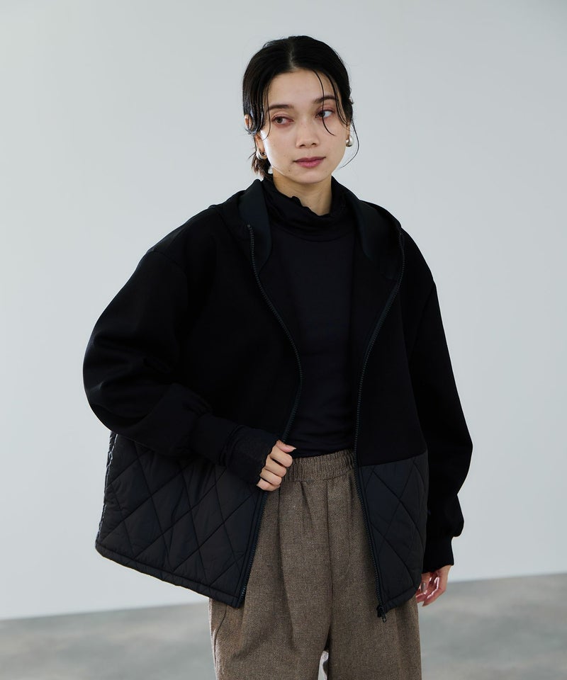 milli de l'air エアリエポンチ素材オーバーパーカー レディース商品画像-1