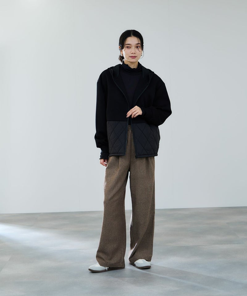 milli de l'air  エアリエポンチ素材オーバーパーカー レディース商品画像-8