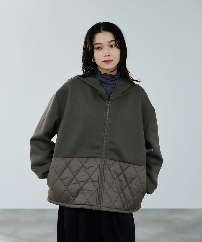 milli de l'air  エアリエポンチ素材オーバーパーカー レディース商品画像-9