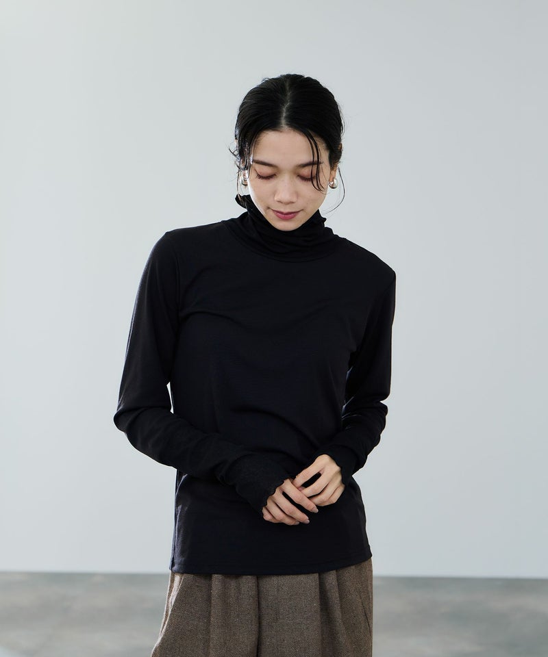 milli de l'air  セミシアーカフハイネックカットソー レディース メール便 対応商品商品画像-5