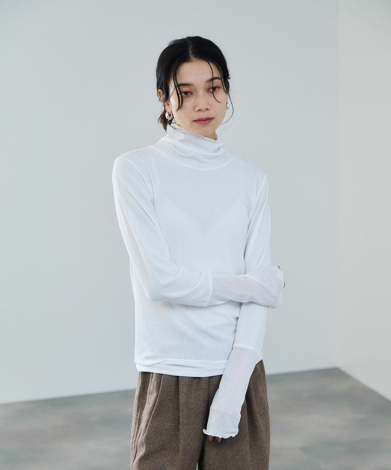 milli de l'air セミシアーカフハイネックカットソー レディース メール便 対応商品商品画像-17