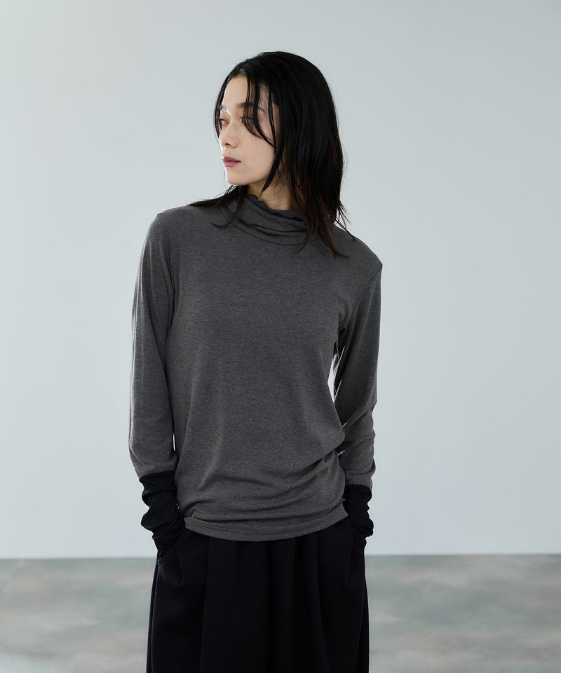 milli de l'air  セミシアーカフハイネックカットソー レディース メール便 対応商品商品画像-22