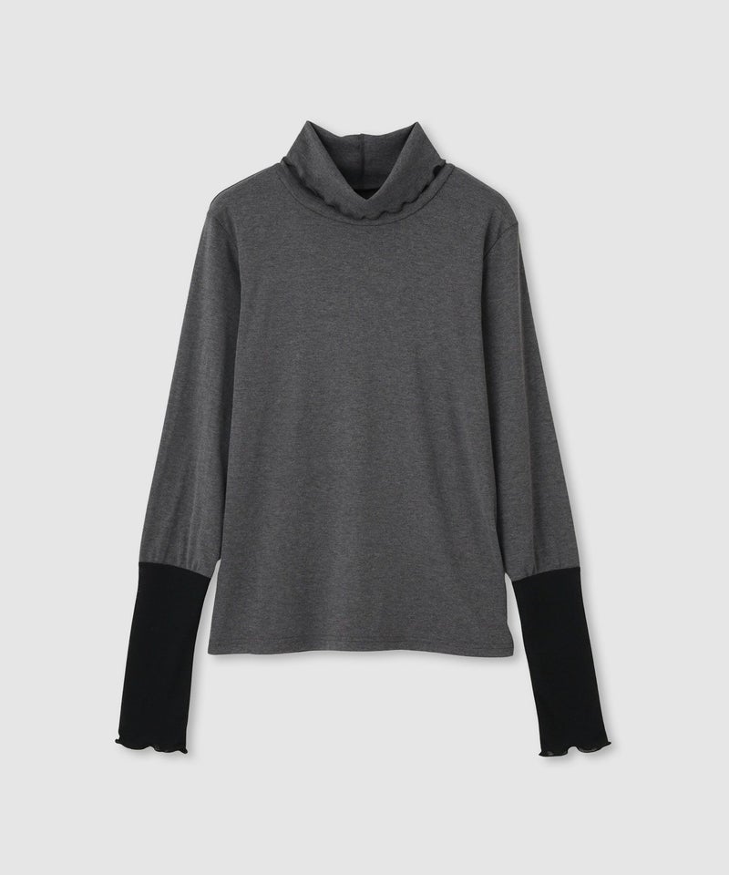 milli de l'air セミシアーカフハイネックカットソー レディース メール便 対応商品商品画像-33