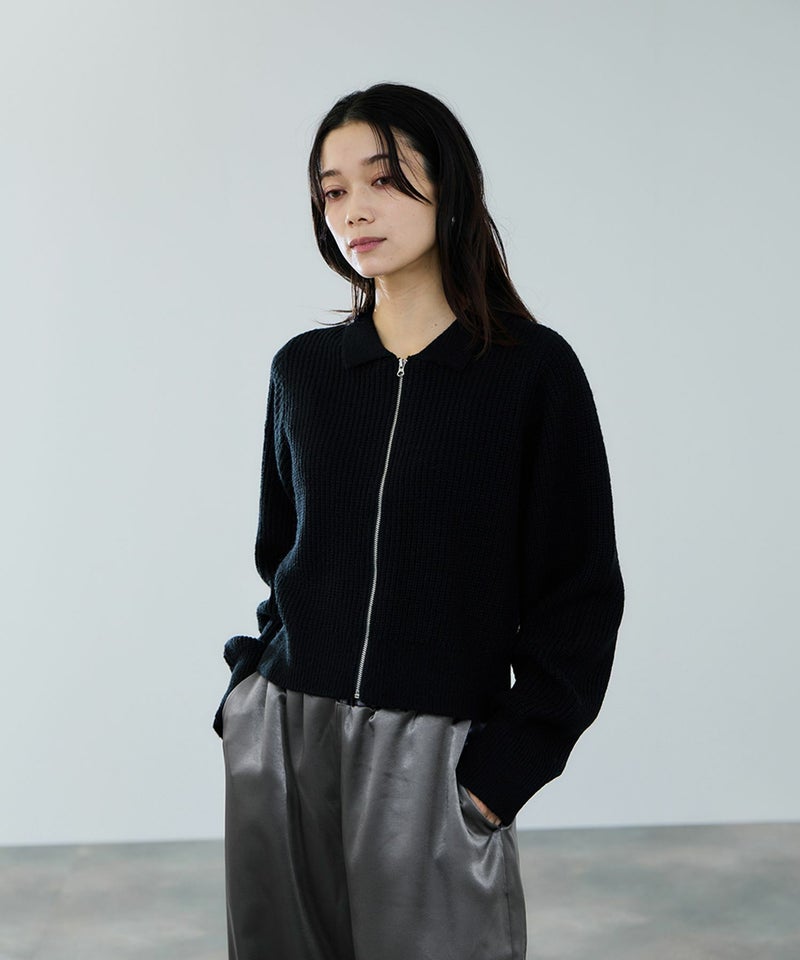 milli de l'air モヘヤタッチジップニット レディース商品画像-1