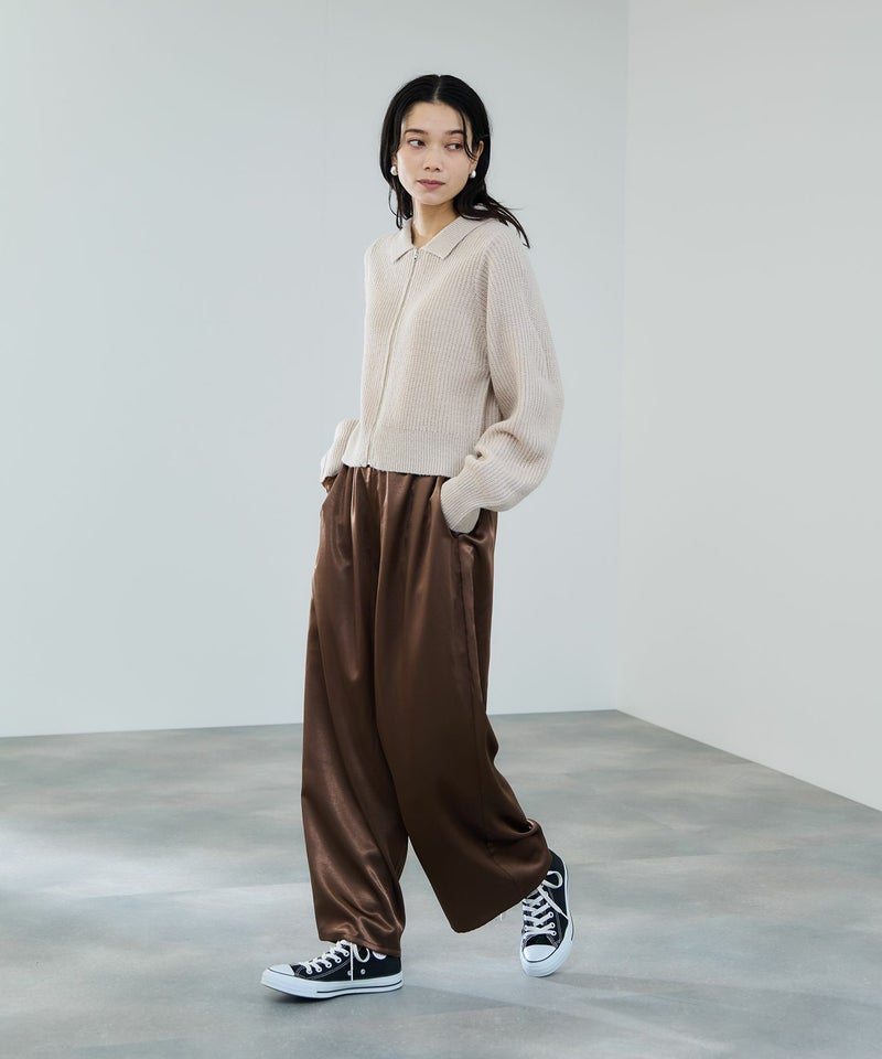 milli de l'air モヘヤタッチジップニット レディース商品画像-9