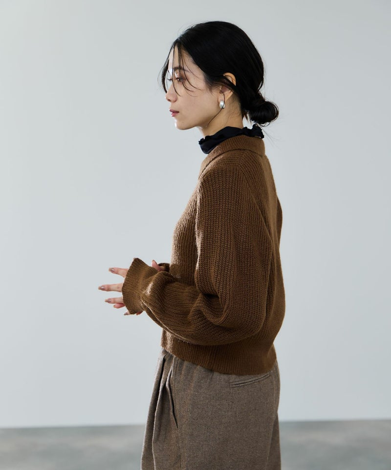 [期間限定knit]milli de l'air  モヘヤタッチジップニット レディース商品画像-14