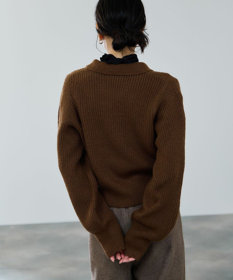 [期間限定knit]milli de l'air  モヘヤタッチジップニット レディース商品画像-15