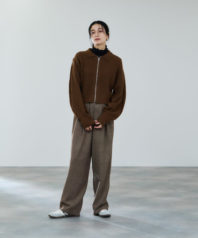 [期間限定knit]milli de l'air  モヘヤタッチジップニット レディース商品画像-18