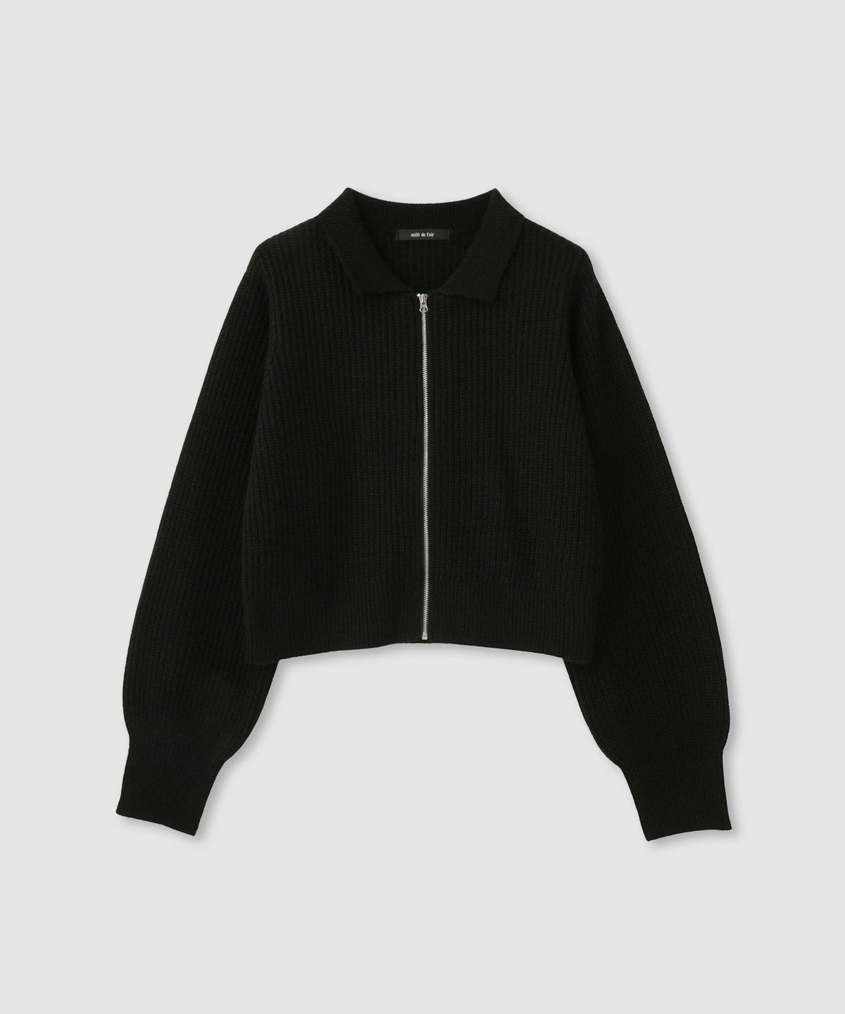 milli de l'air モヘヤタッチジップニット レディース