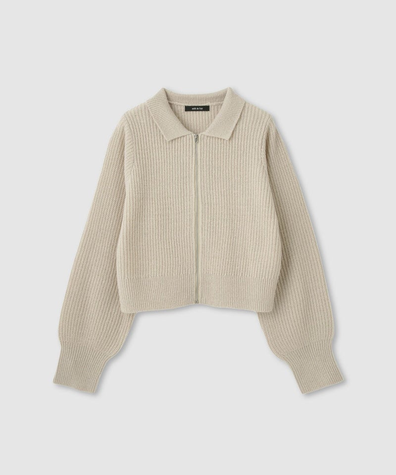 milli de l'air モヘヤタッチジップニット レディース商品画像-20