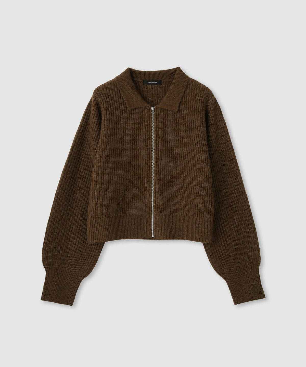 milli de l'air モヘヤタッチジップニット レディース