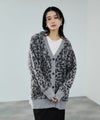 [期間限定knit]milli de l'air  シャギーレオパードカーディガン レディース商品サムネイル-1