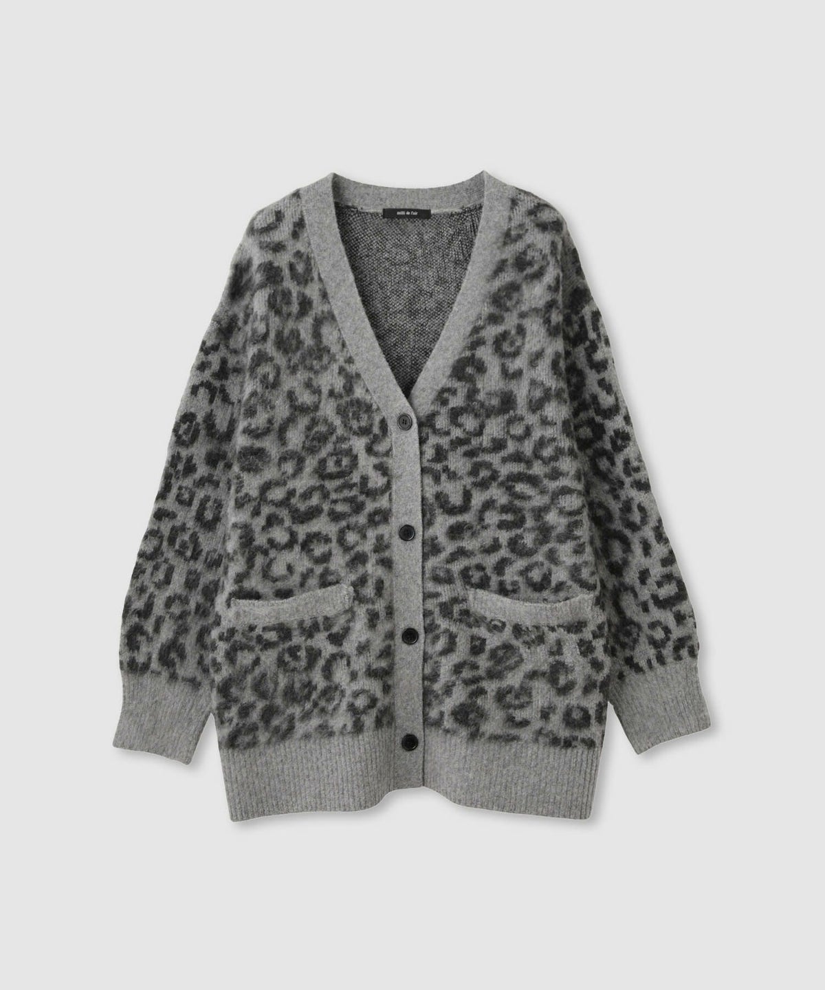 milli de l'air シャギーレオパードカーディガン レディース