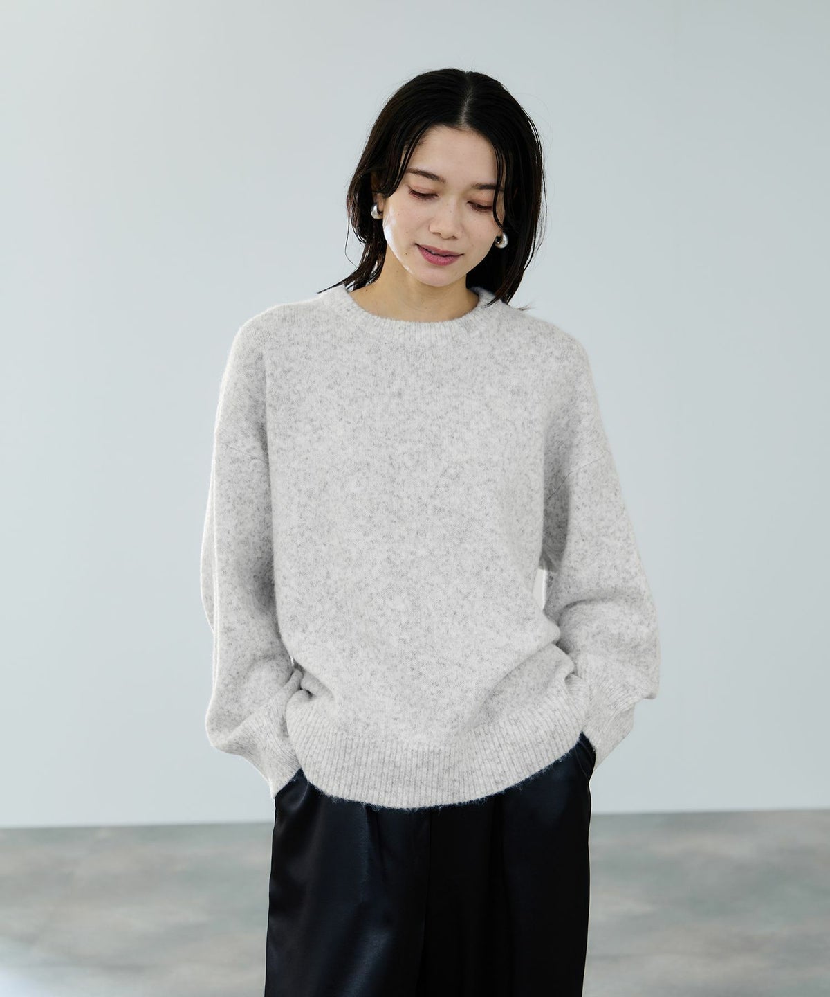 milli de l'air オーバーサイズメランジスフレニット レディース