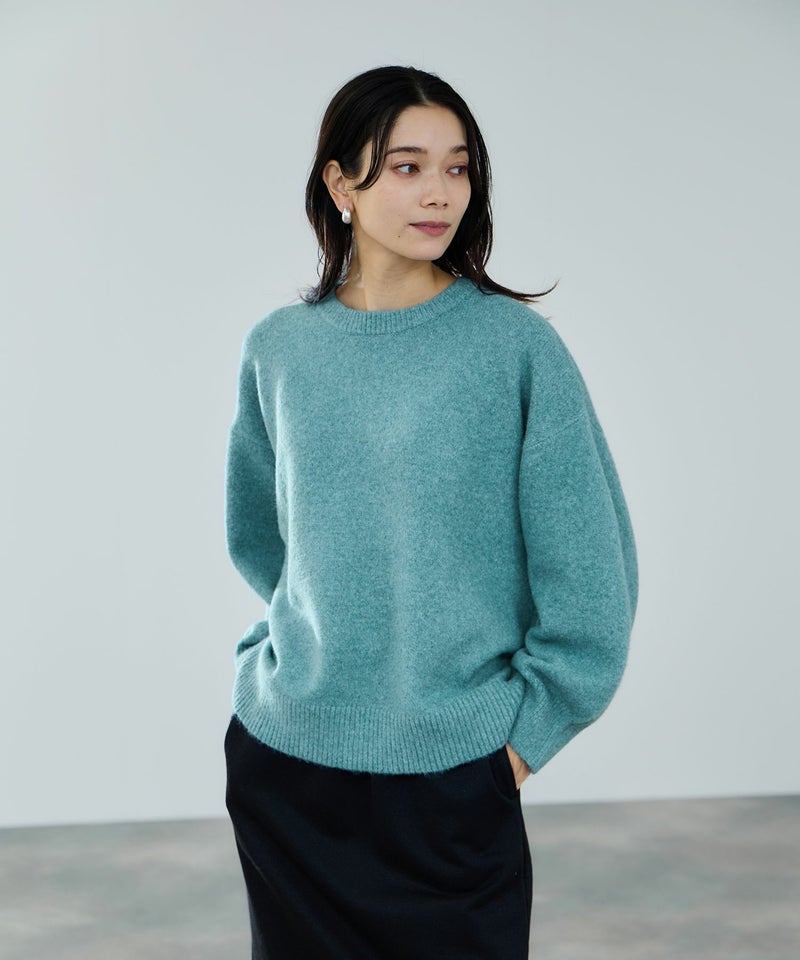 [期間限定knit]milli de l'air  オーバーサイズメランジスフレニット レディース商品画像-5