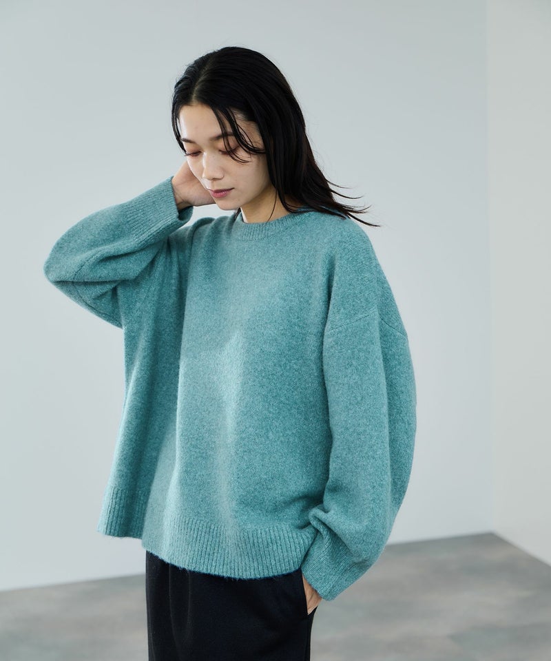 [期間限定knit]milli de l'air  オーバーサイズメランジスフレニット レディース商品画像-6