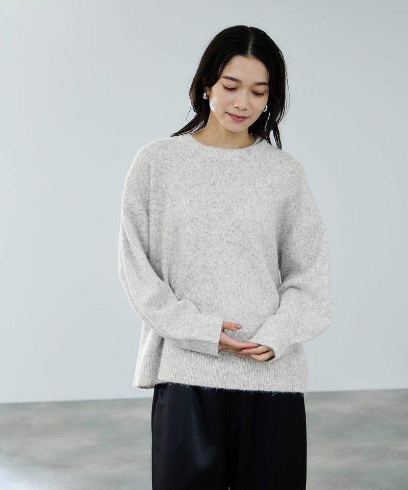 [期間限定knit]milli de l'air  オーバーサイズメランジスフレニット レディース商品画像-11