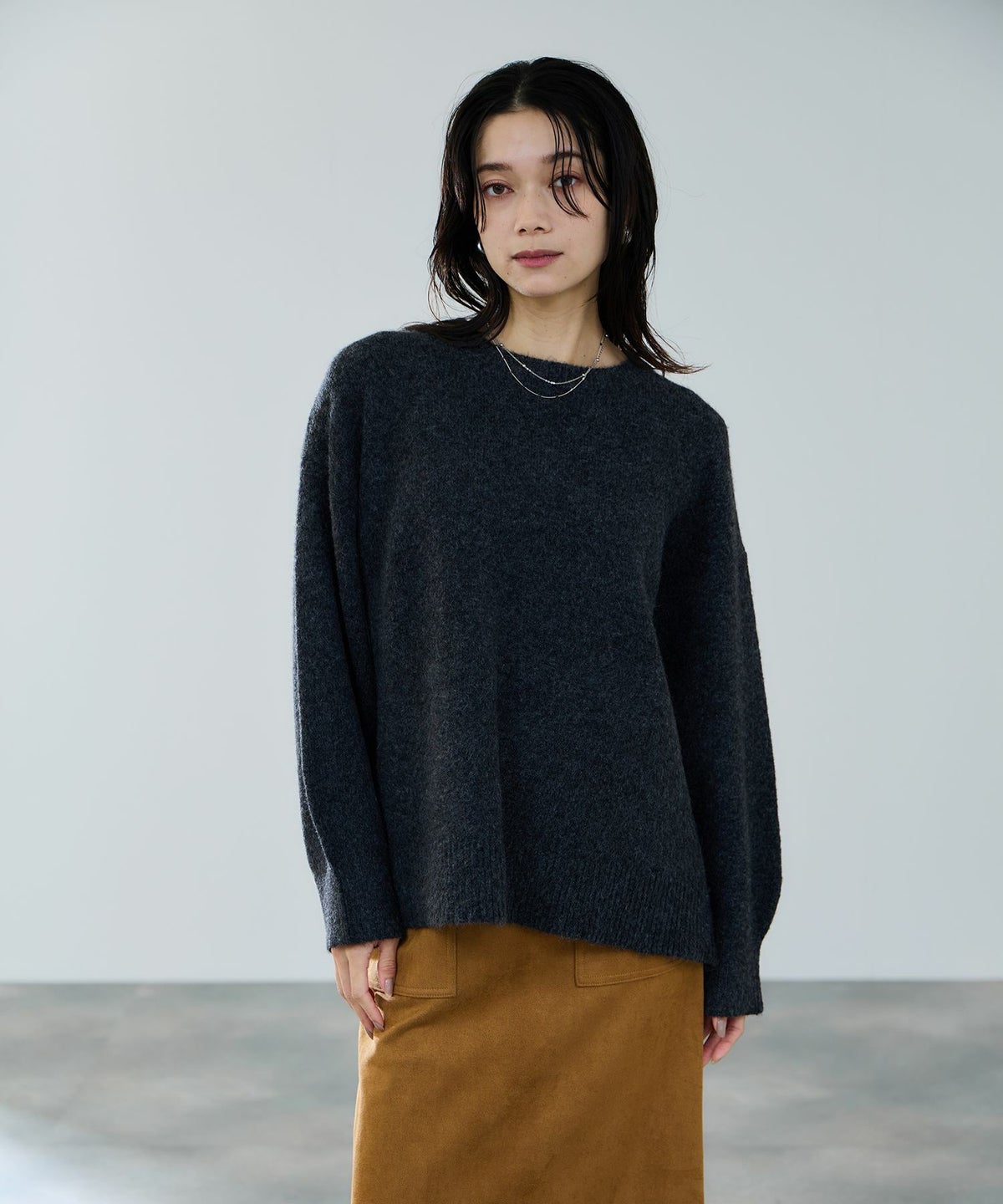 milli de l'air オーバーサイズメランジスフレニット レディース