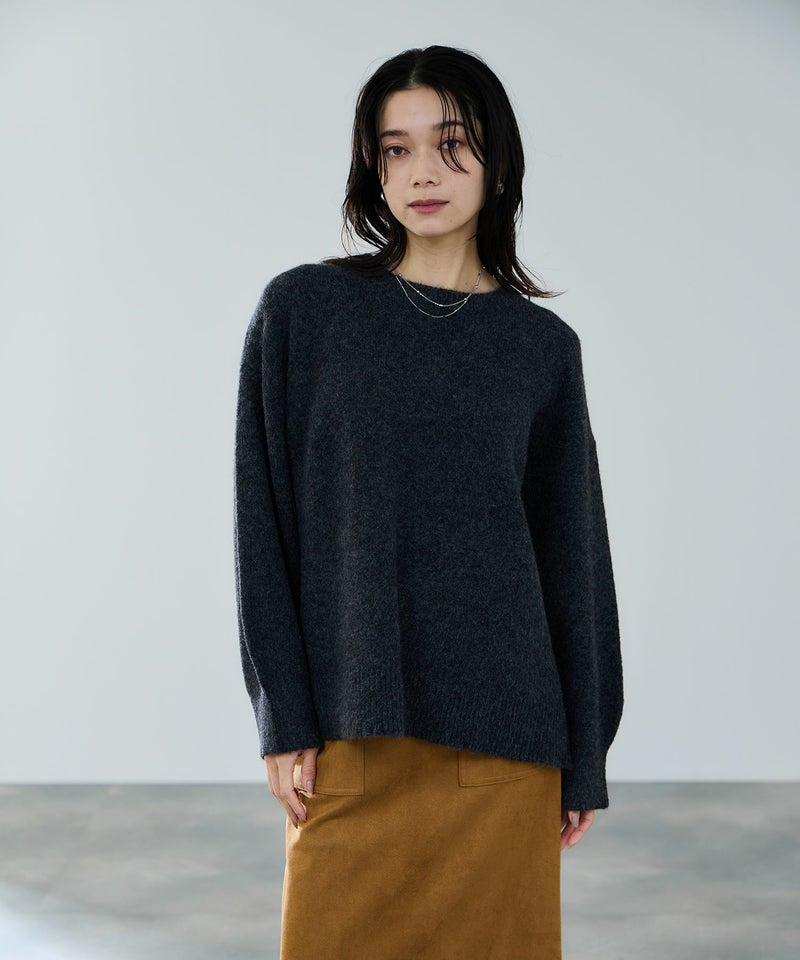 [期間限定knit]milli de l'air  オーバーサイズメランジスフレニット レディース商品画像-15