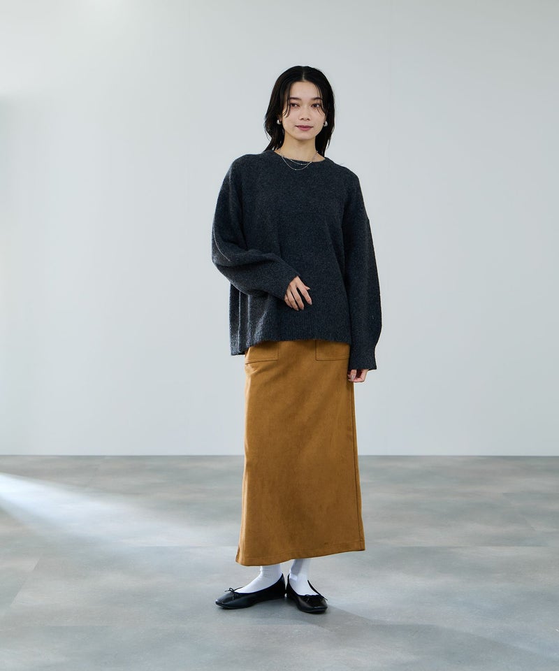 [期間限定knit]milli de l'air  オーバーサイズメランジスフレニット レディース商品画像-17