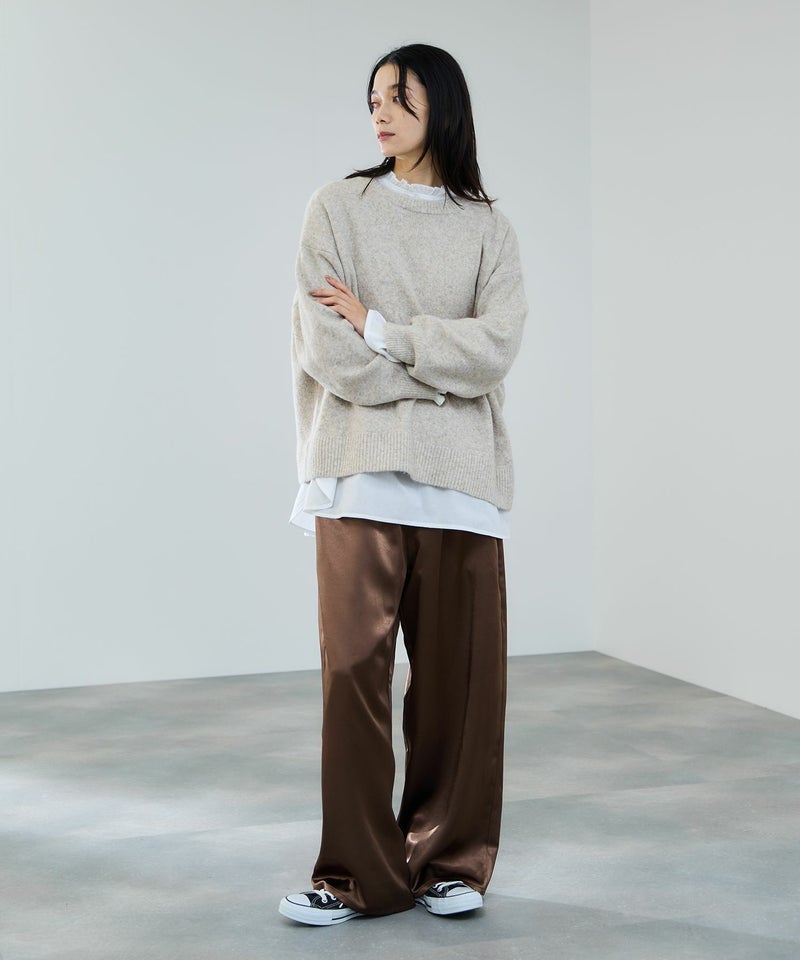 [期間限定knit]milli de l'air  オーバーサイズメランジスフレニット レディース商品画像-20