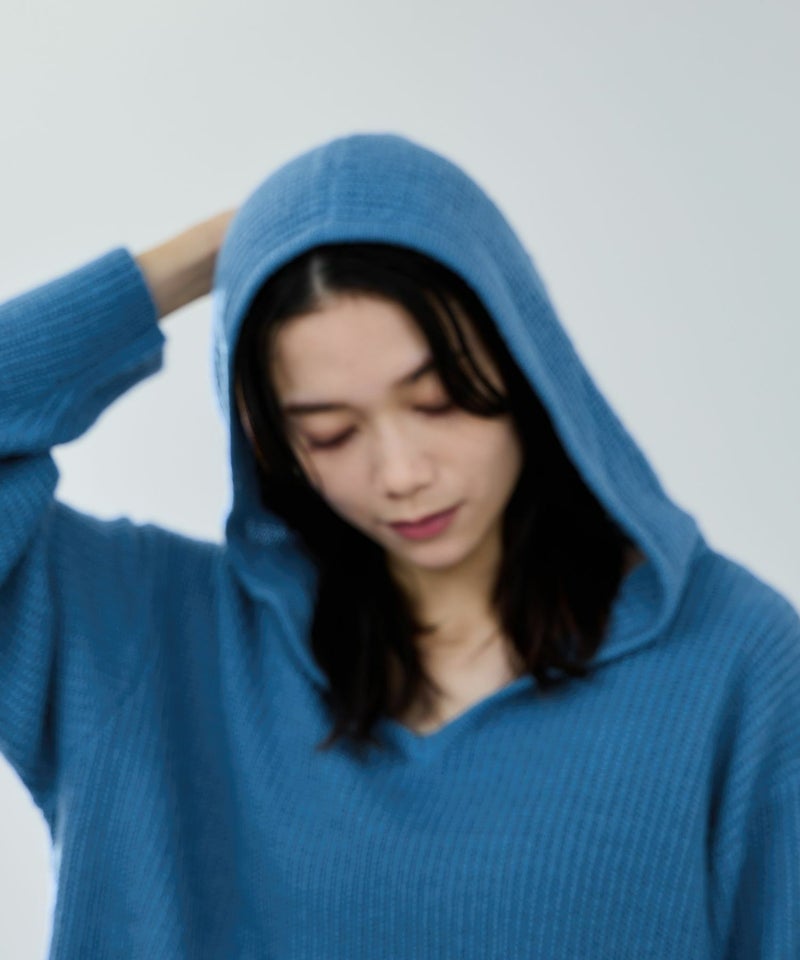 [期間限定knit]milli de l'air  モヘヤタッチ片畦フーディニット レディース商品画像-13