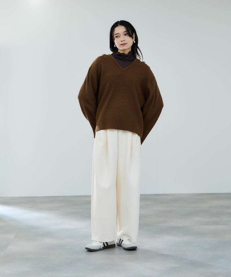 milli de l'air モヘヤタッチ片畦フーディニット レディース商品画像-20