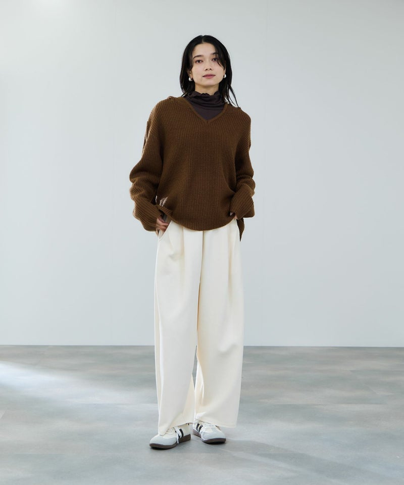 milli de l'air モヘヤタッチ片畦フーディニット レディース商品画像-21