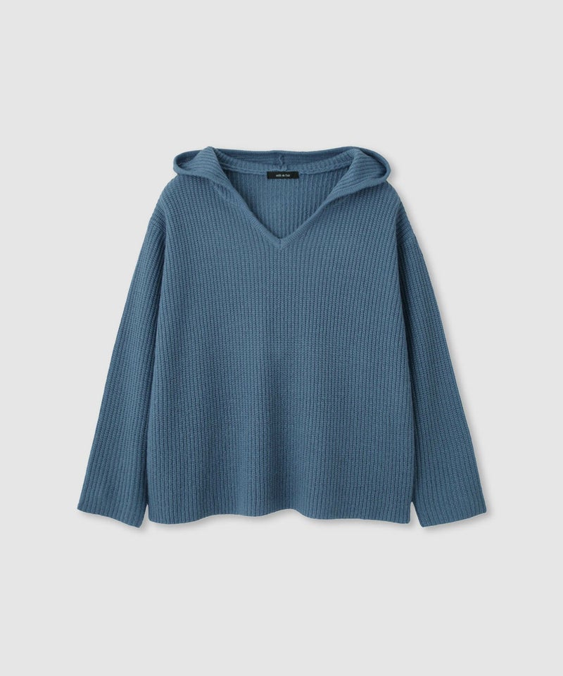 milli de l'air モヘヤタッチ片畦フーディニット レディース商品画像-23