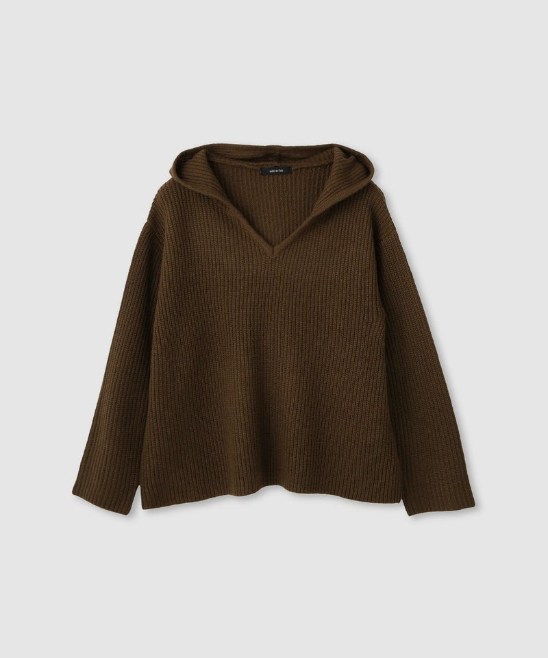 milli de l'air モヘヤタッチ片畦フーディニット レディース商品画像-25