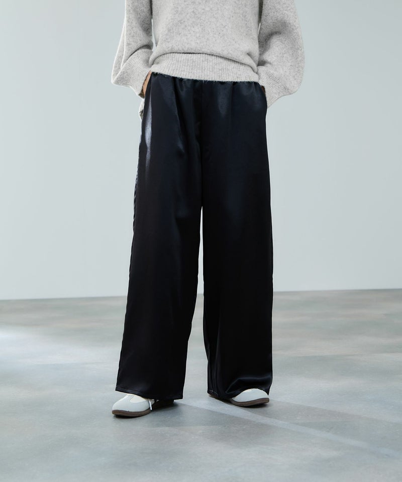 milli de l'air ヘビーサテンイージーワイドパンツ レディース商品画像-1